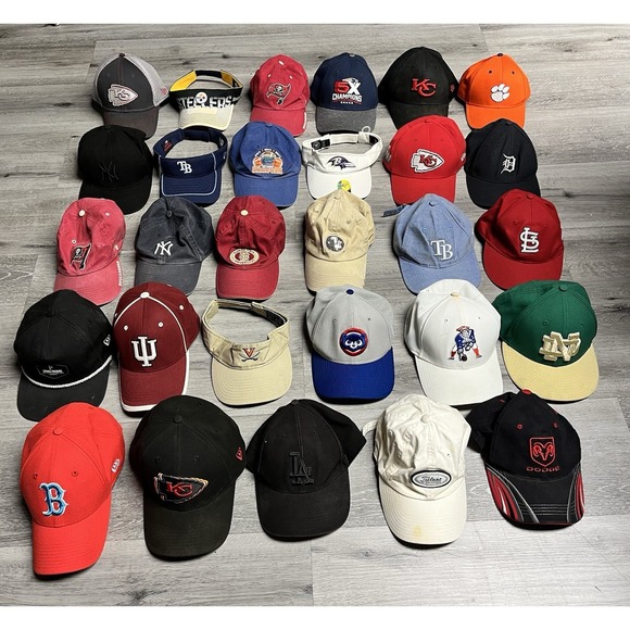Lot Of 29 Sports Hats - Reseller Hat Lot - Wholesale Bundle - SnapBack Dad Caps